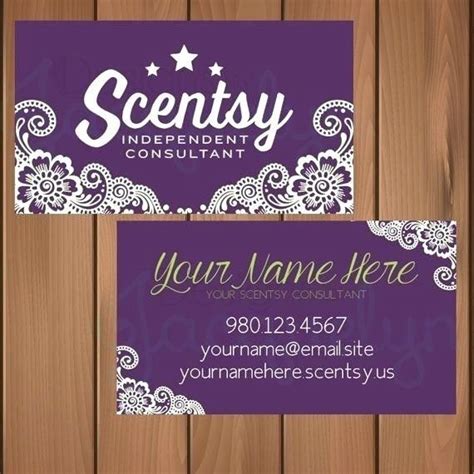 free scentsy business card template.